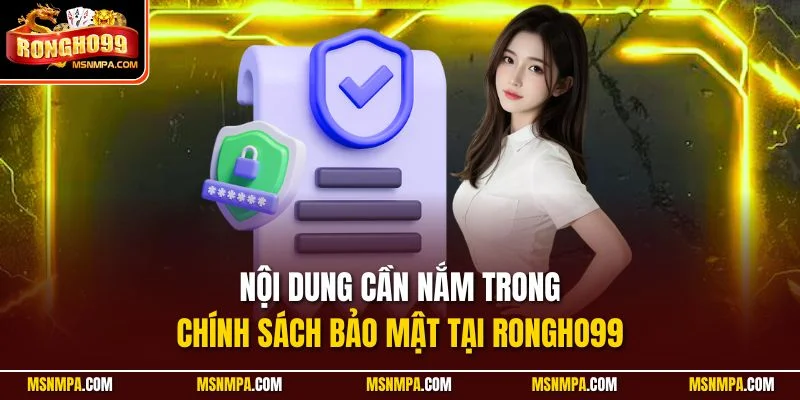 Nội dung cần nắm trong chính sách bảo mật tại Rongho99